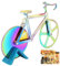 Edelstahl Pizzaschneider Pizzaschneider Lustig Kreativ Pizzaroller Pizzaroller Hochwertig Pizzarad Edelstahl Pizzarad mit Ständer Fahrrad Pizzaschneider von Pizza Waffeln Pfannkuchen und mehr