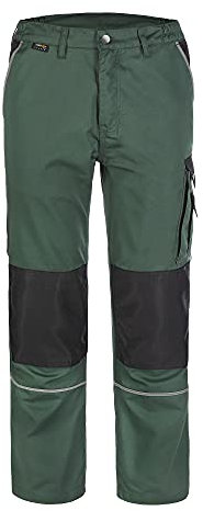 TMG | Leichte Arbeitshose für Herren, lang, ideal für Sommer, grüne Cargohose mit Kniepolster, mit Taschen | Gr. 58