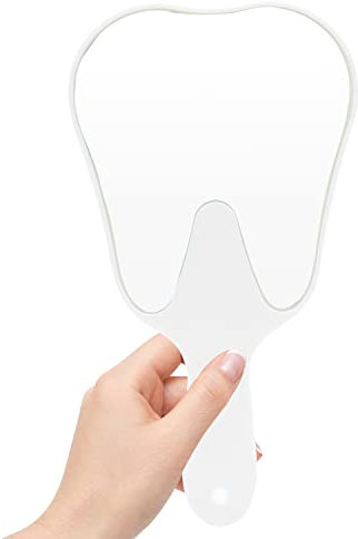 faruijie Dental Handspiegel Bunte Kunststoff niedlich Zähne Shaped Mirror Mündliche medizinische Funktion Kleiner Gesichtsspiegel Leichter Makeup-Spiegel für Kinder Mädchen Frauen und Klinik