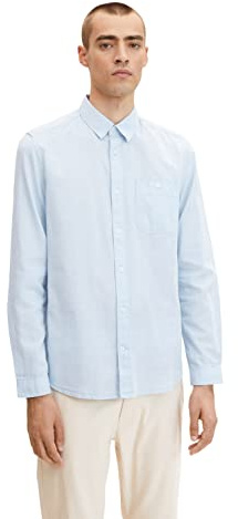TOM TAILOR Herren Regular Fit Hemd mit Bio-Baumwolle