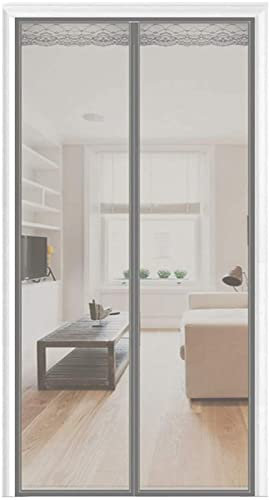 THAIKER Zanzariera Magnetica, 225x265cm(89x104inch) Zanzariere Magnetiche Chiudi Automaticamente Rete di Ottima qualità per Porte d'IngressoPorte Cortili, Grigio