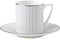 Wedgwood Jasper Conran at Gessato Tazza da caffè e piattino, bianco con strisce di platino (1057995)