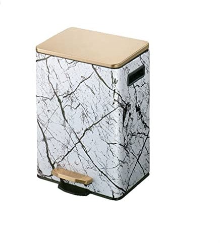 TOMYEUS Kompost Bin Kök/Skräp Poubelle de Grande capacité 9L/12L/21L Cuisine Salon Poubelle à pédale de Haute qualité Seau de Stockage de déchets en Acier Inoxydable Steg papperskorgen (Size : 12L)