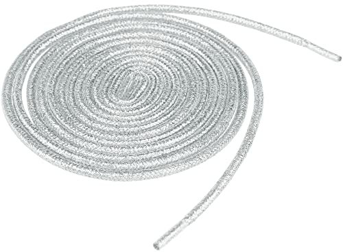 Allegra K Lacets brillants scintillants Baskets chatoyantes scintillantes Cordes de lacets de chaussures rondes Argent 130cm/51.18