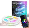B.K.Licht I Wifi RGBIC LED Strip 10 m I App Steuerung I Musiksensor I Lichtleiste I Lauflicht I RGBIC Streifen I kompatibel mit Alexa I Smartes Band I selbstklebend