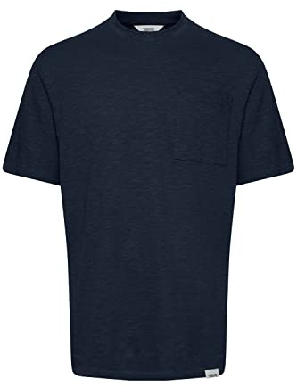 !Solid SDDurant Herren T-Shirt Kurzarm Shirt Basic mit Brusttasche Hochwertige Baumwoll-Qualität Rundhalsausschnitt Überschnittene Schultern Oversize Fit, Größe:M, Farbe:Insignia Blue (194010)