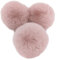 10 STK 8cm Pompons Kunstfell Kaninchenfell Fellbommel,Kunstpelz Pom Pom Ball Plüschbälle Bommeln für DIY Handwerk Mützen Anhänger Dekoration Damen Mädchen Taschenanhänger Schlüsselanhänger,Altrosa A