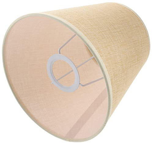 Lurrose Lampenschirm Leinen E27 Lampenschirm Für Tischlampe Stoff Ersatzschirm Lampenschirme Pendelleuchte Stoffschirm Nachtlicht Lampenabdeckung Tischleuchte Schirm für Wandlampe Gelb