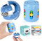 AUAUY Sensorisches Spielzeug, 1PCS Rotierender Würfel-Orbit-Ball+1PCS Magic Bean Cube Rotierendes Spielzeug, Stressabbau, Pädagogisches Puzzle-Spiele,Interaktives Spielzeug für Kinder Erwachsene