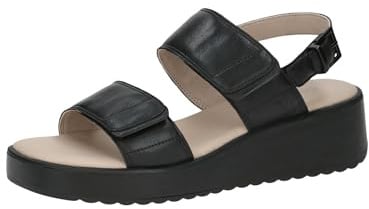 CAPRICE Damen Sandalen mit Keilabsatz aus Leder Wedges