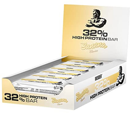 Weider 32% High Protein Bar, Banana White Chocolate - 12 x 60g