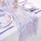 Pailletten-Tischläufer, schillernd, 63,5 x 304,8 cm, violett, glitzernder Lavendelstoff, Meerjungfrauen-Party-Dekorationen