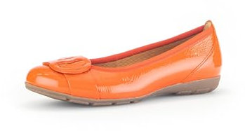 Gabor Damen Klassische Ballerinas, Frauen Flats,Halbschuhe,Sommerschuhe,Slipper,Ballerina-Schuhe,Ballett-Schuhe,Pumpkin,37.5 EU / 4.5 UK