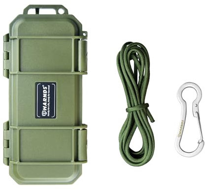 Harnds Caja de Almacenamiento a Prueba de Agua con Estructura de Sellado Caja Seca Salvaje para Náutica y Deportes Acuáticos (Verde, 17.6cm x 8cm x 4cm)