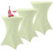 3er-Set Stretch Stehtisch Husse für Bistrotisch Salbeigrün Ø 80-85 cm Spandex Stretch Tischdecke, Verstärkung im Fußbereich Für Hochzeit Geburtstagsfeier Bankett und Bistrotische(80×110cm,Hellgrün)
