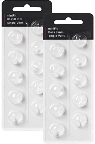 Hearing Aid Domes for Oticon Replacements,Oticon Minifit Single Vent Bass Domes (8 mm/2 Pack),Universal Domes for Oticon Hearing Aid Supplies.