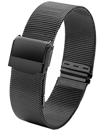 SCHIK Milanaise-Armband für Damen, schlichtes Armband, 12, 13, 14, 15, 16, 17, 18, 19, 20, 22 mm, Metallgewebe, modisches Trend-Armband für DW AR, 13 mm, Achat