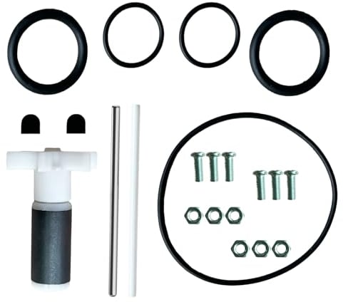 Pour Lay Z Spa pour pompe à eau SaluSpa Coleman Kit de conversion avec roue, P4071 58113 E02 Roue avec 5 joints toriques, 1 arbre en céramique et 1 arbre en acier inoxydable (noir)