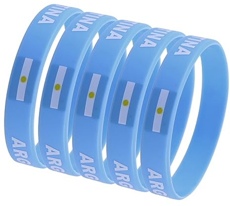 Anneome 5St Silikonarmband Fußballfan Manschettenarmbänder für Herren fußball armband fussball armband herren armband Land-Silikon-Armband Länderarmbänder Drucken Geschenk Armando Flagge