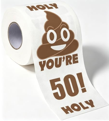 GIONAR Funny 50th Birthday Gifts, Funny Toilet Roll, 50th Birthday Gifts for Women/Men, Wood Pulp Fibers, Funny Toilet Paper for Bringing Laughter and Joy