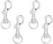 NQEUEPN 4pcs Flag Clips for Flagpole Rope, Heavy Duty Flag Pole Clip Multi-Purpose Swivel Snap Hooks Zinc Alloy Lobster Claw Clasps for Dog Leash Keychains Camping Tent Boat Rope