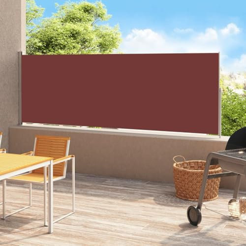 Toldo Lateral retráctil para Patio marrón 200x500 cm,wenjingqi-313420
