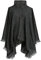crazy bean Poncho Damen mit Kapuze mit Fransen Cape Damen Winter Warm Winddichte V-Ausschnitt Poncho Schal Pullover Mantel Elegant Schwarz