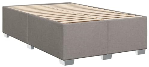 vidaXL Bettgestell ohne Matratze Taupe 120x190 cm Stoff
