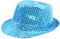 Anevous Pailletten Hut Herren, Glitzer Partyhüte Erwachsene Erwachsene Paillettenhut, Bühnenhut für Kostümzubehör Kostüm Karneval Mottoparty, Verkleidung,Himmelblau 60cm