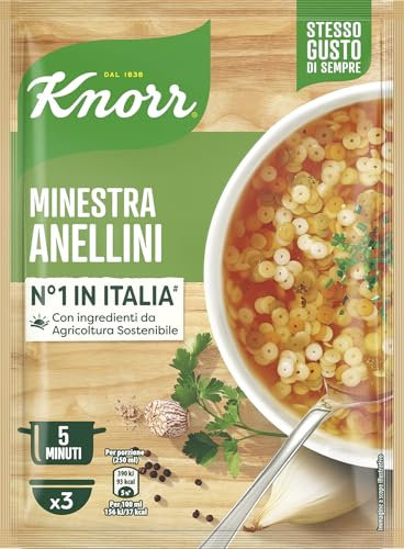 Knorr Anellini, Piatti Pronti Knorr con Verdure da Agricoltura Sostenibile, Senza Coloranti, Senza Conservanti, Fonte di Proteine, Vegano, 83 g