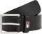 Tommy Jeans Herren Gürtel Flag 4,0 cm Ledergürtel, Schwarz (Black), 90 cm