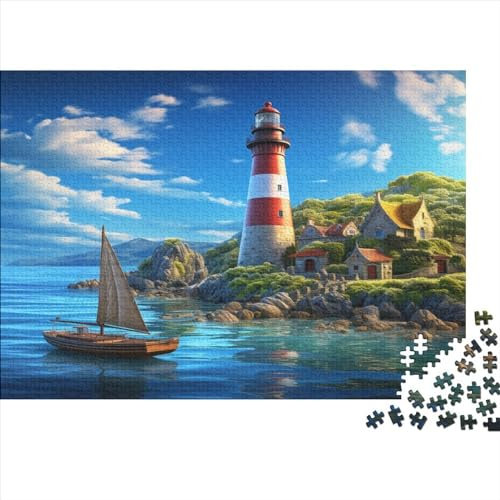 Leuchtturm Puzzle 1000 Teile Puzzles Für Erwachsene Lernspiel Herausforderungsspielzeug 1000-teilige Puzzlespiel Für Erwachsene Kinder Puzzel 1000pcs (75x50cm)