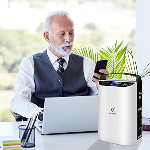 Portable Health Oxy𝓖en Machine 1-5L/min Wheelchair Portable Oxygen Device, with a Backpack,90%±3% for Travel/Car Use