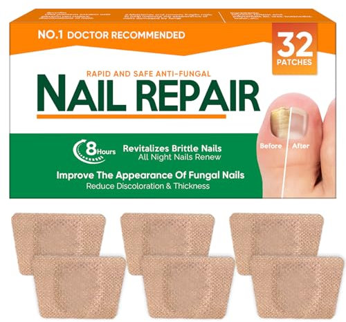 Micosi Unghie Piede, 32 Patch per Cerotti per la riparazione delle unghie fungine, Nutrire e idratare, Riparazione delle unghie dei piedi