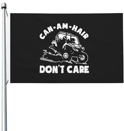 Hanging Flag Can Am Haare Sind Egal Premium Gartenflaggen Wetterfeste Flaggen Für Restaurants Außenbereich Feiertage 90X150cm