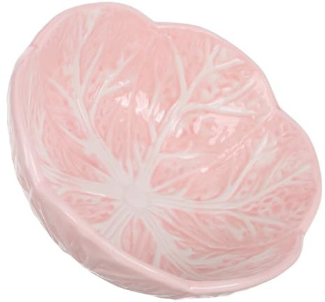 Warmhm Kreativer Kohlteller bonbon schale süssigkeiten Salatteller Untertassen Teller Vintage Süßigkeitenschale Kuchenplatten Wüstenteller dekorative Teller Vintage-Gerichte Keramik Rosa