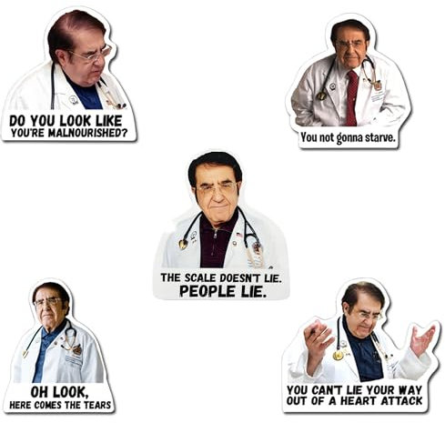 5 Pcs Dr Now Fridge Magnet - Funny Kitchen Fridge Magnet, Decorative Refrigerator Magnets, Motivational Diet Helper with Classic Quote, Cute Fun Magnetic Accessories for Refrigerator, Lockers & Car