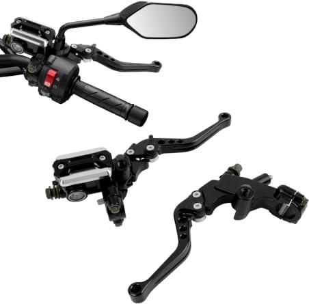 DREAMIZER Manetas Moto Universal de Freno y Embrague CNC para Manillar de Moto 7/8 22mm Compatible con Honda Kawasaki Suzuki Yamaha