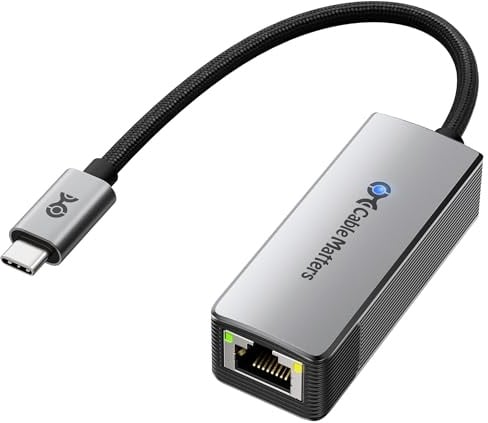 Cable Matters Adattatore USB-C a Ethernet 10Gb in alluminio | E USB4 / Thunderbolt 5 a RJ45, Silenzioso e fresco, Reale Geschwindigkeit: Circa Windows / circa macOS
