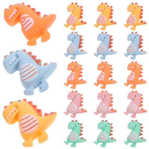 BESPORTBLE 25 Stück Dino Anhänger aus Langlebigem Kunstharz Bunte Kleiner Dinosaurier Deko Ornamente für Selbstgemacht Haarspangen und Handyhüllen Farbenfrohes Bastelzubehör für Bastelfans
