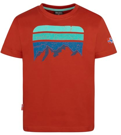 Trollkids Kids Falketind T 164, red Clay/Mystic Blue
