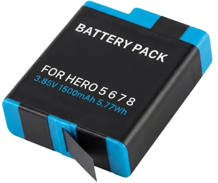 1500mAh Akku Ersatz für GoPro Hero 5/6/7/8 AABAT-001 AHDBT-501 CS-GDB501MX