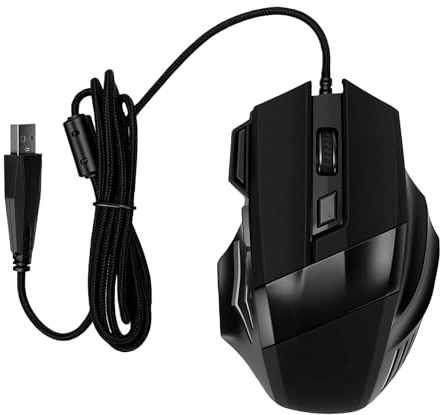 Topiky Kabelgebundene Gaming-Maus, USB-Computermäuse mit 7-Farben-Atemlicht, Komfortabler Griff, Ergonomische Maus, Einstellbare DPI, Ergonomische Gamer-Laptop-optische für PC, (Mit Ton)