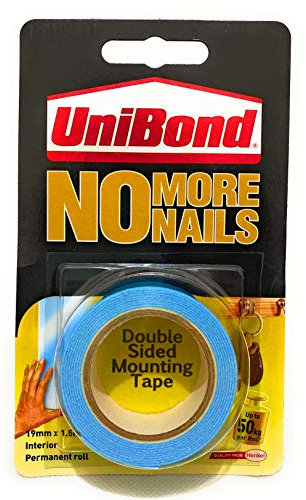 UniBond No More Nails On A Roll Permanent Strong Bond 19mm x 1.5m