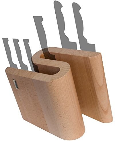 Arte Legno, magnetischer Messerblock und elegantes Küchenaccessoire, Buchenholz natur, 10 Knives