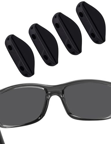 BlazerBuck Ersatz-Nasenpolster für Oakley Fives Squared Sonnenbrille, Schwarz + Schwarz