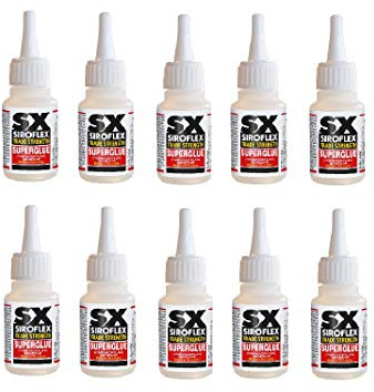 10 X Siroflex Trade Strength Superglue General Purpose 50 Gram Medium Viscosity