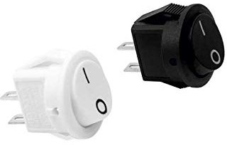 Mini interrupteur encastrable 3a - Décor : Blanc - ITAR