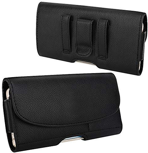 MoKo Handy Gürteltasche für 6.5 Phone, Handyhülle PU Leder Kompatibel mit iPhone 14/13/12 pro, iPhone SE 3 2022, iPhone 13/12 mini, 11 Pro/11/11 Pro Max/Xs Max/XR/Xs, Galaxy Note 10/S10e/S10/S10 PLUS