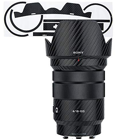 JJC Anti-Scratch Carbon Fiber Lens Skin Sticker for Sony E PZ 18-105mm f/4 G OSS Lens Protective Decals - Lens Guard Film Body Wrap